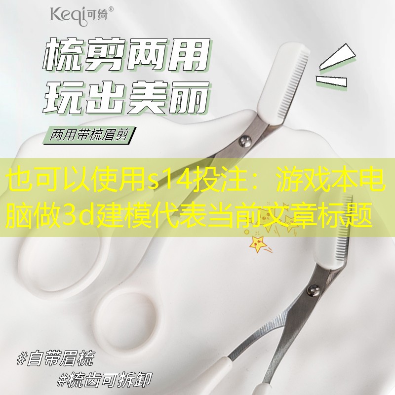 s14投注：游戏本电脑做3d建模